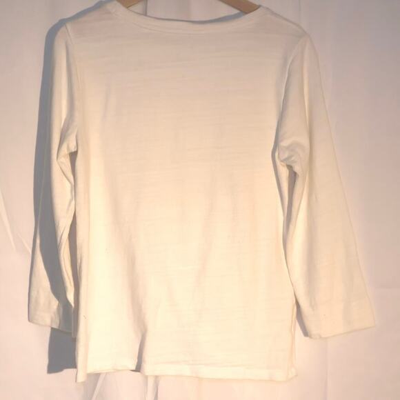 Loft Front Gather T Shirt White Size M - Picture 2 of 13
